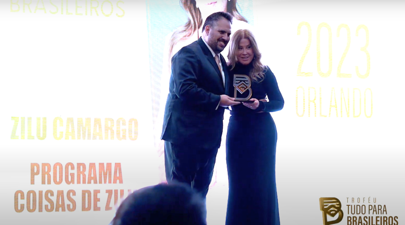 Zilu é premiada com o Troféu Tudo Para Brasileiros, nos EUA