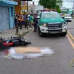 Vídeo mostra caminhão passando por cima de casal em Manaus; mulher morreu