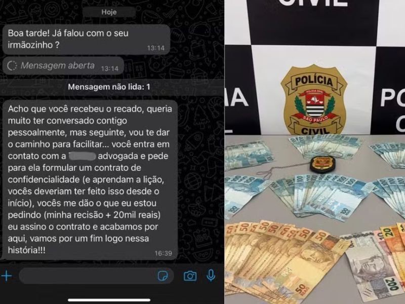 Ex-funcionário é preso por extorsão após ameaçar empresário