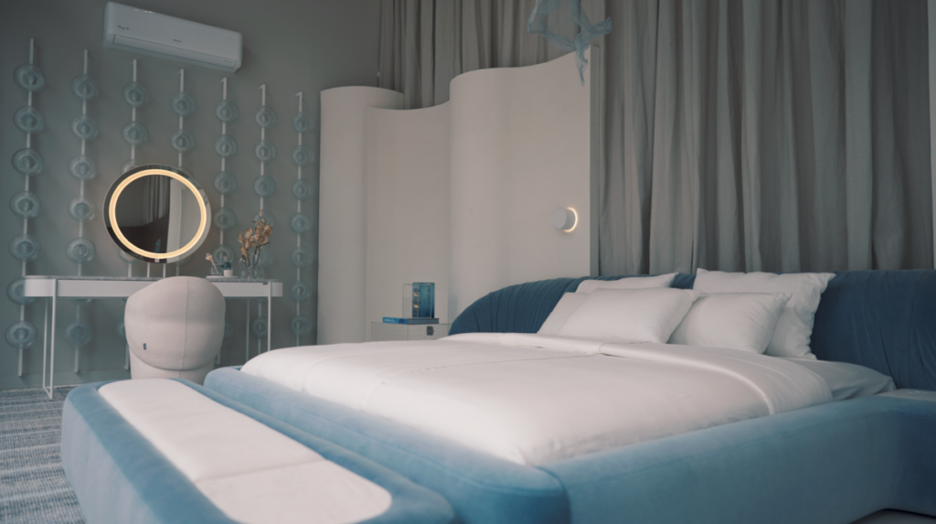 Reflexão sobre natureza guia instalação em mostra