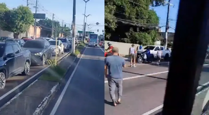 Manhã de acidentes: ocorrências com feridos afetam trânsito em avenidas de Manaus; veja vídeo