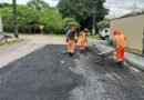 Prefeitura de Manaus intensifica recuperação asfáltica no bairro Aleixo e amplia mobilidade na zona Centro-Sul