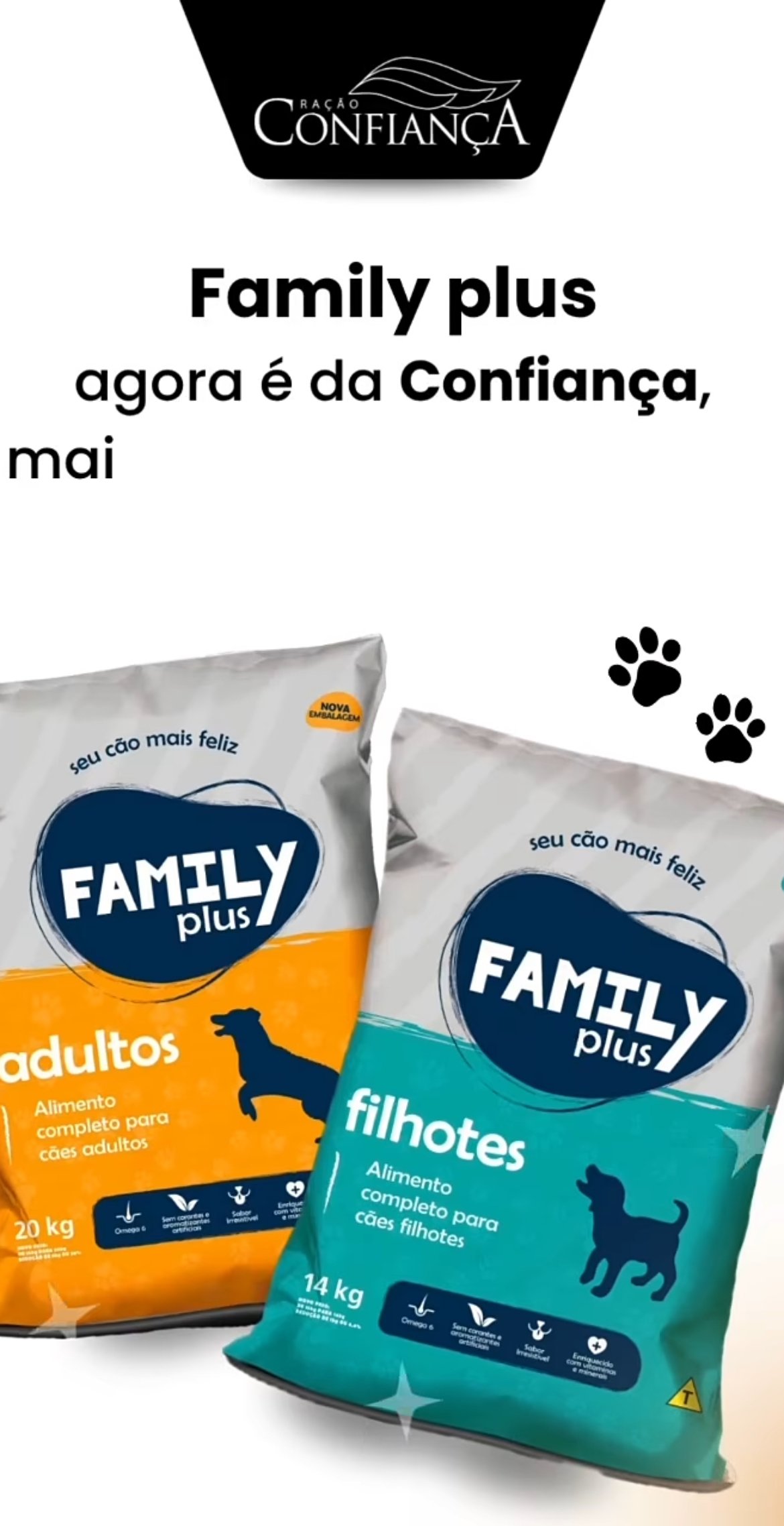 Confiança lança linha Family Plus e amplia cuidado com alimentação dos pets