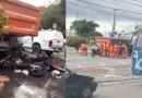 Motociclista morre ao bater em traseira de caminhão de lixo no Distrito Industrial em Manaus