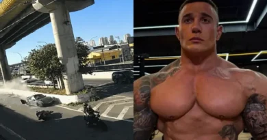 Fisiculturista Fábio Giga se envolve em acidente com Porsche e atinge motociclistas em São Paulo