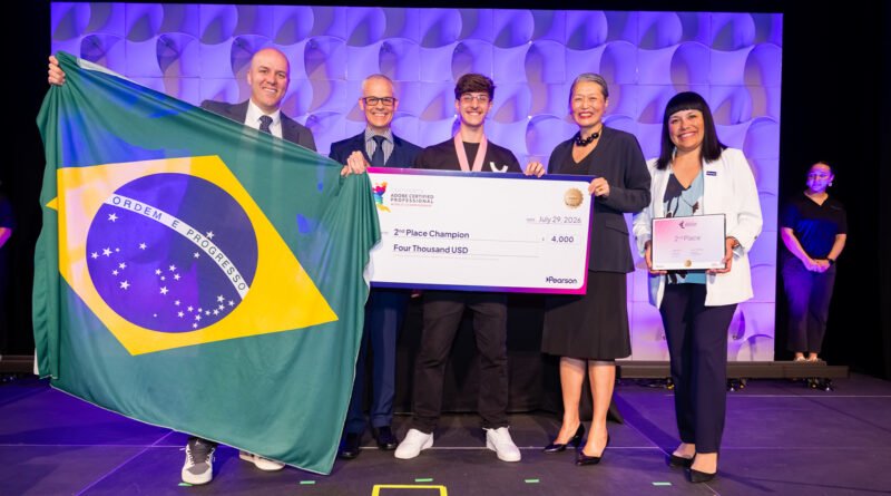 Brasil é vice no Adobe World Championship 2026, da Pearson