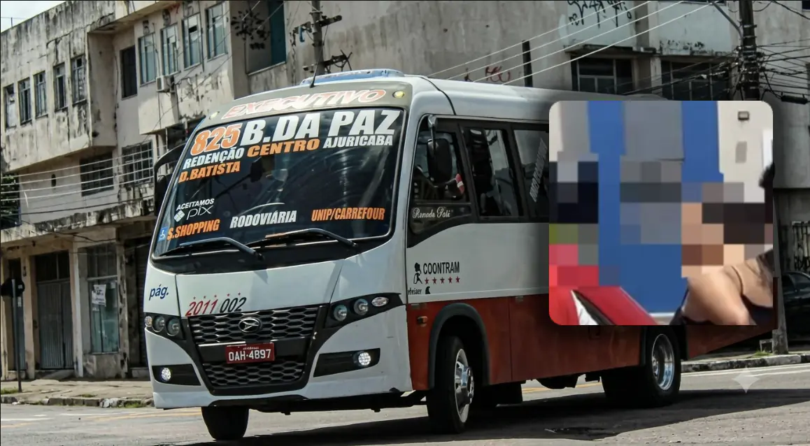 Casal é flagrado mantendo relações sexuais dentro de micro-ônibus executivo em Manaus; veja vídeo