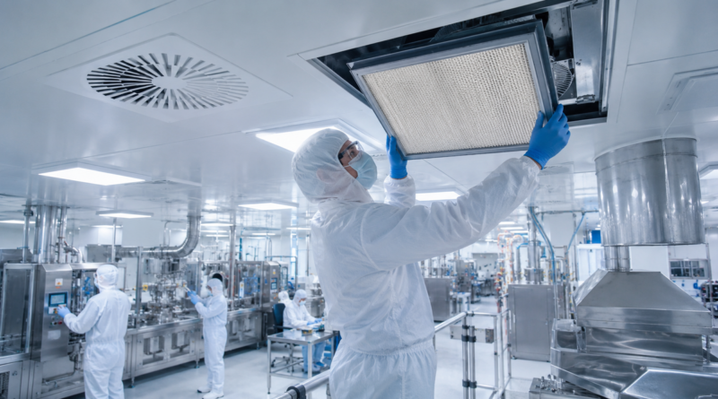 Filtros de ar industriais reduzem riscos em salas limpas