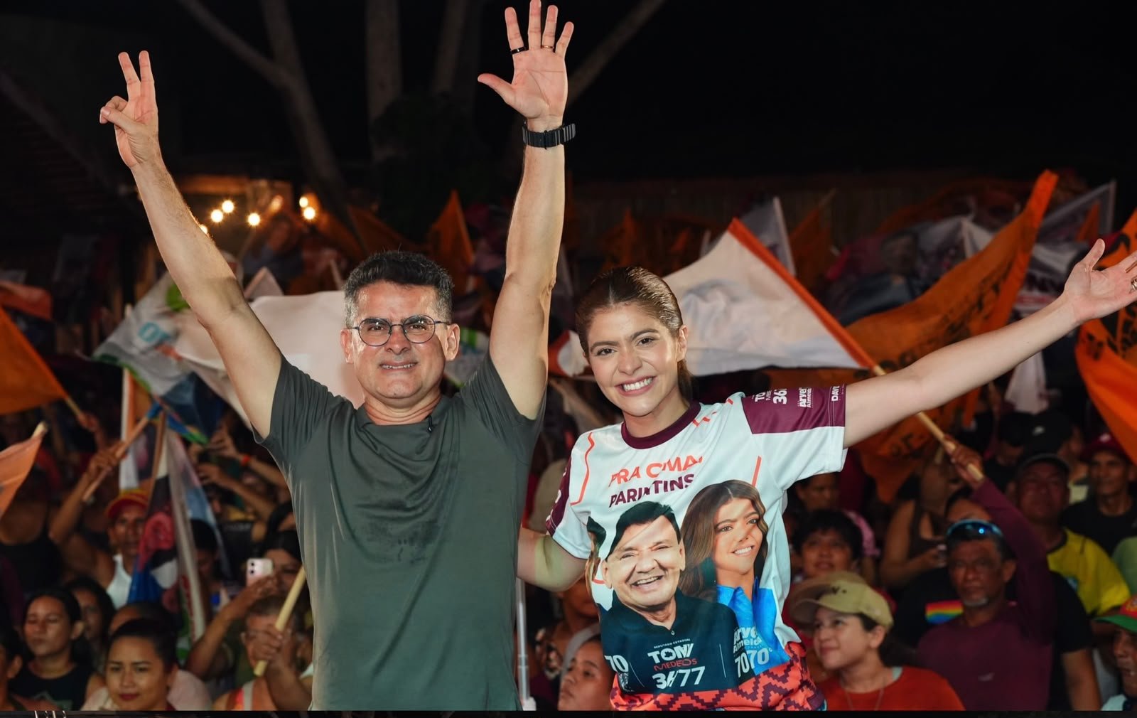 David Almeida e Dra. Aryel Almeida participam de agenda com apoiadores em Parintins