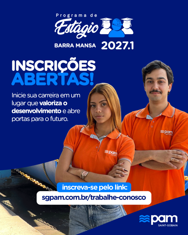 PAM Saint-Gobain abre inscrições para Programa de Estágio