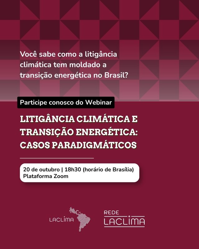 Webinário debate avanço da litigância climática