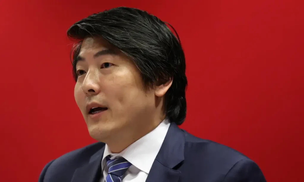 Jason Kwon, Chief Strategy Officer for OpenAI, speaks during the Joint Select Committee on Artificial Intelligence at the Parliament of New South Wales in Sydney, Australia, October 6, 2026. REUTERS/Hollie Adams