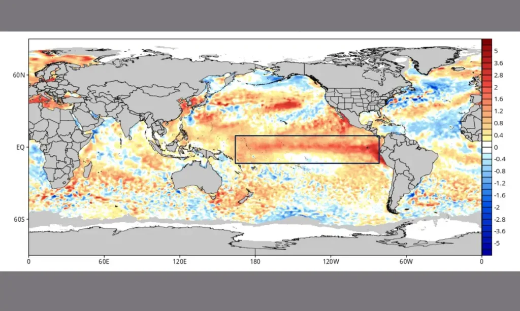 Brasília (DF), 18/06/2026 – EL NIÑO NO OCEANO. Ilustração Nottus/Divulgação