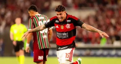 Rio de Janeiro (RJ), 11/10/2026 - Carrascal comemora o gol da vitória do Flamengo contra o Fluminense em partida válida pelo Campeonato Brasileiro de Futebol MAsculino 2026. Foto: Adriano Fontes/CRF