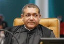 Ministro Nunes Marques durante sessão solene de posse no STF.