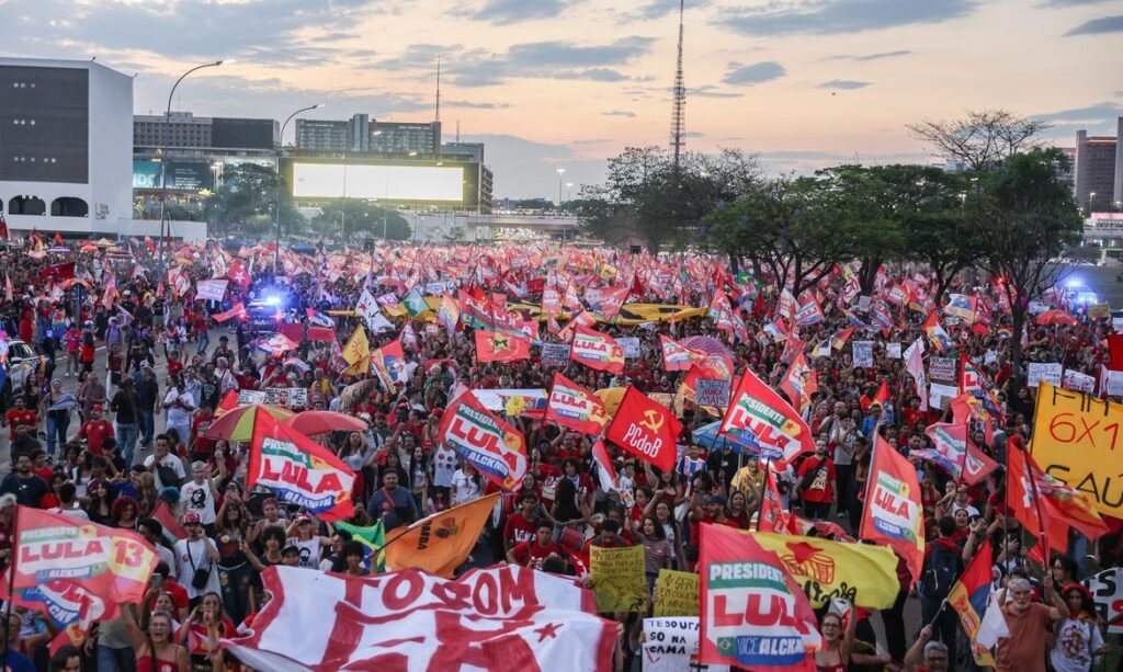 Brasília (DF), 13/10/2026 – Ato em apoio à candidatura de reeleição, Luiz Inácio Lula da Silva à Presidência da República, no Museu da República, em Brasília. Foto: Walter Campanato/Agência Brasil.