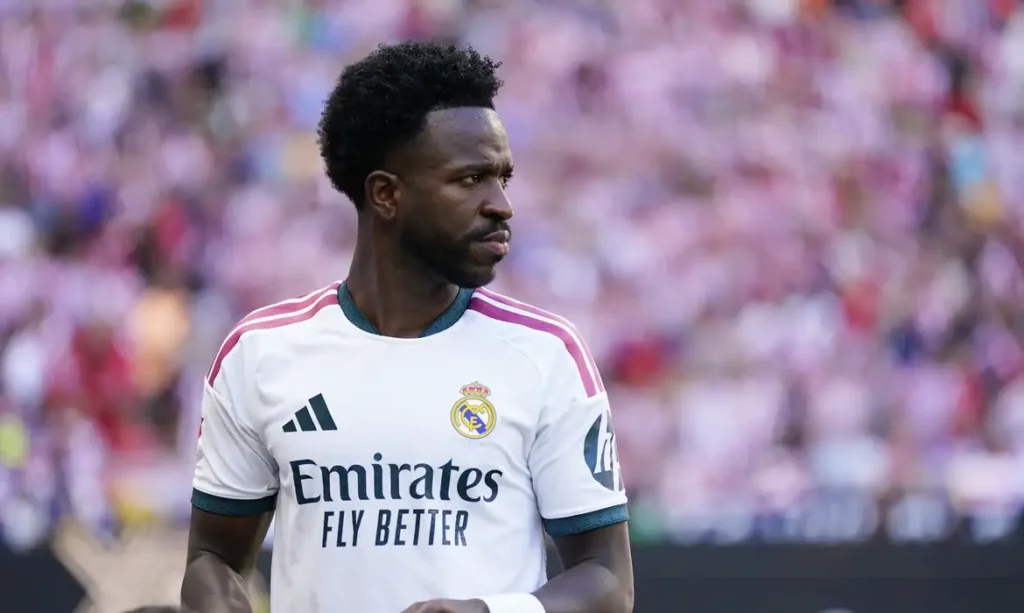 Soccer Football - LaLiga - Atletico Madrid v Real Madrid - Riyadh Air Metropolitano, Madrid, Spain - September 20, 2026 Real Madrid's Vinicius Junior before the match REUTERS/Ana Beltran