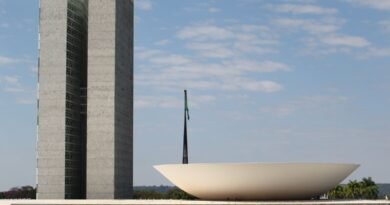 Palácio do Congresso Nacional na Esplanada dos Ministérios em Brasília