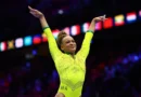 Artistic Gymnastics - 2026 World Artistic Gymnastics Championships - Rotterdam Ahoy, Rotterdam, Netherlands - October 19, 2026 Brazil's Rebeca Andrade reacts after the balance beam during the Women's Qualifications Subdivision 9 REUTERS/Yves Herman