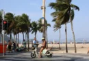 Rio de Janeiro (RJ), 21/08/2026 - Ventos balançam os coqueiros na orla da praia de Copacabana, na Zona Sul carioca. Foto: Rovena Rosa/Agência Brasil