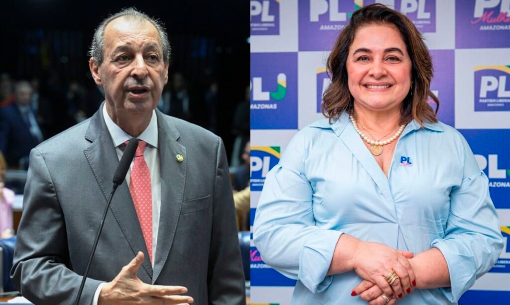 Brasília (DF), 04/10/2026 - Candidatos ao governo do Amazonas. Omar Aziz, Maria do Carmo Seffair. Foto: Arte/Agência Brasil