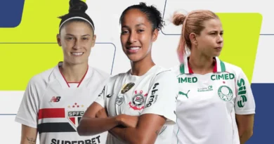 Finalistas à categoria zagueira do Prêmio TV Brasil Petrobras Para Elas - Bruna Calderan, Gi Fernandes, Fe Palermo - 2026