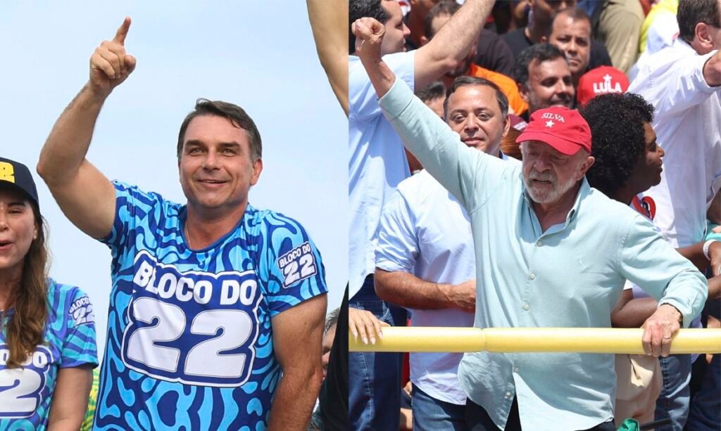 Rio de Janeiro (RJ), 24/10/2026 - Candidatos à Presidência da República, Flávio Bolsonaro e Luiz Inácio Lula da Silvz, durante atos das Eleições 2026. Foto: Tomaz Silva/Agência Brasil