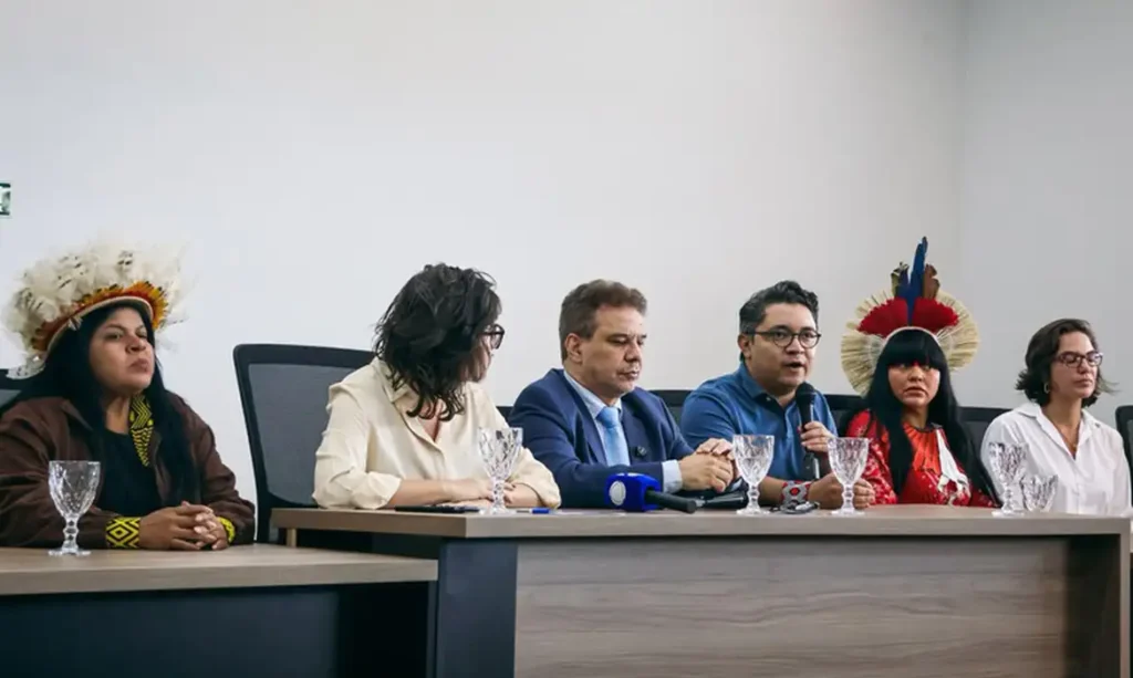 Brasília (DF), 31/10/2026 - Governo Federal reforça proteção de comunidades indígenas em Mato Grosso do Sul Ministros dos Povos Indígenas, Justiça e Segurança Pública e dos Direitos Humanos e da Cidadania estiveram no estado devido às denúncias de ameaças e violência após o segundo turno das eleições. Foto: Rony Eloy/Secom